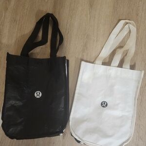 Lululemon Black and White Tote Bags Small